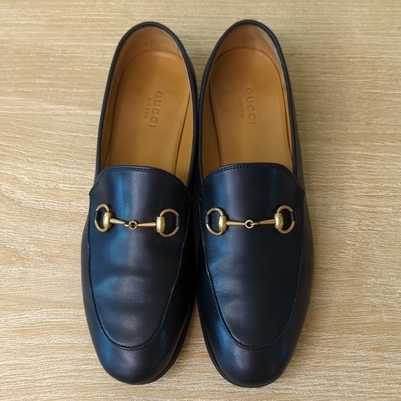 Gucci Shoes - GUCCI Jordaan horsebit loafer slipper in black leather 38